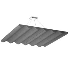Акустическая подвесная  звукопоглощающая панель Quadro Wave Grey.
