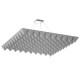 Акустическая подвесная звукопоглощающая панель Quadro Pyramid White