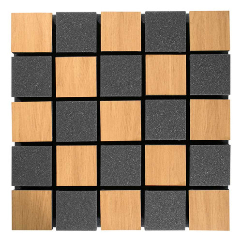 Акустическая панель Ecosound Tetras Acoustic Wood Cream 50x50см 53мм светлый дуб