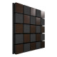 Акустическая панель Ecosound Tetras Acoustic Wood Brown 50x50см 73мм коричневый