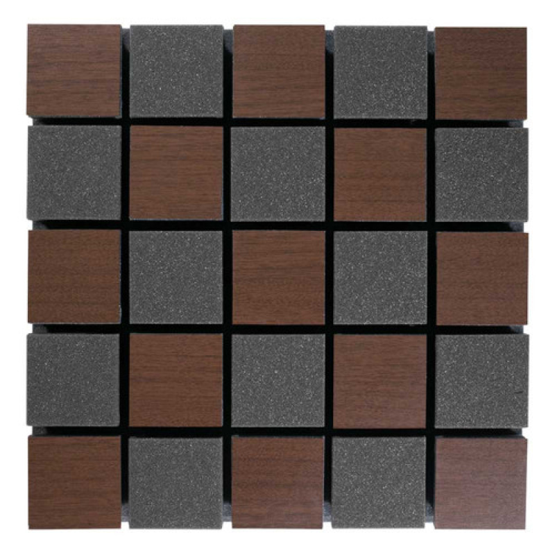 Акустическая панель Ecosound Tetras Acoustic Wood Brown 50x50см 73мм коричневый