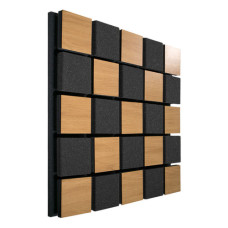 Акустическая панель Ecosound Tetras Acoustic Wood Cream 50x50см 73мм светлый дуб