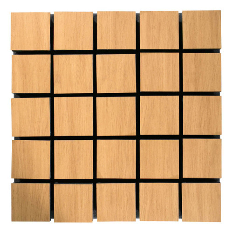Акустическая панель Ecosound Tetras Wood Cream 50x50см 73мм цвет светлый дуб