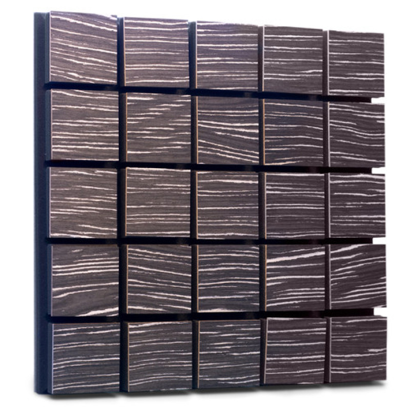 Акустическая панель Ecosound Tetras Wood Ebony&Ivory 50x50см 73мм Черный